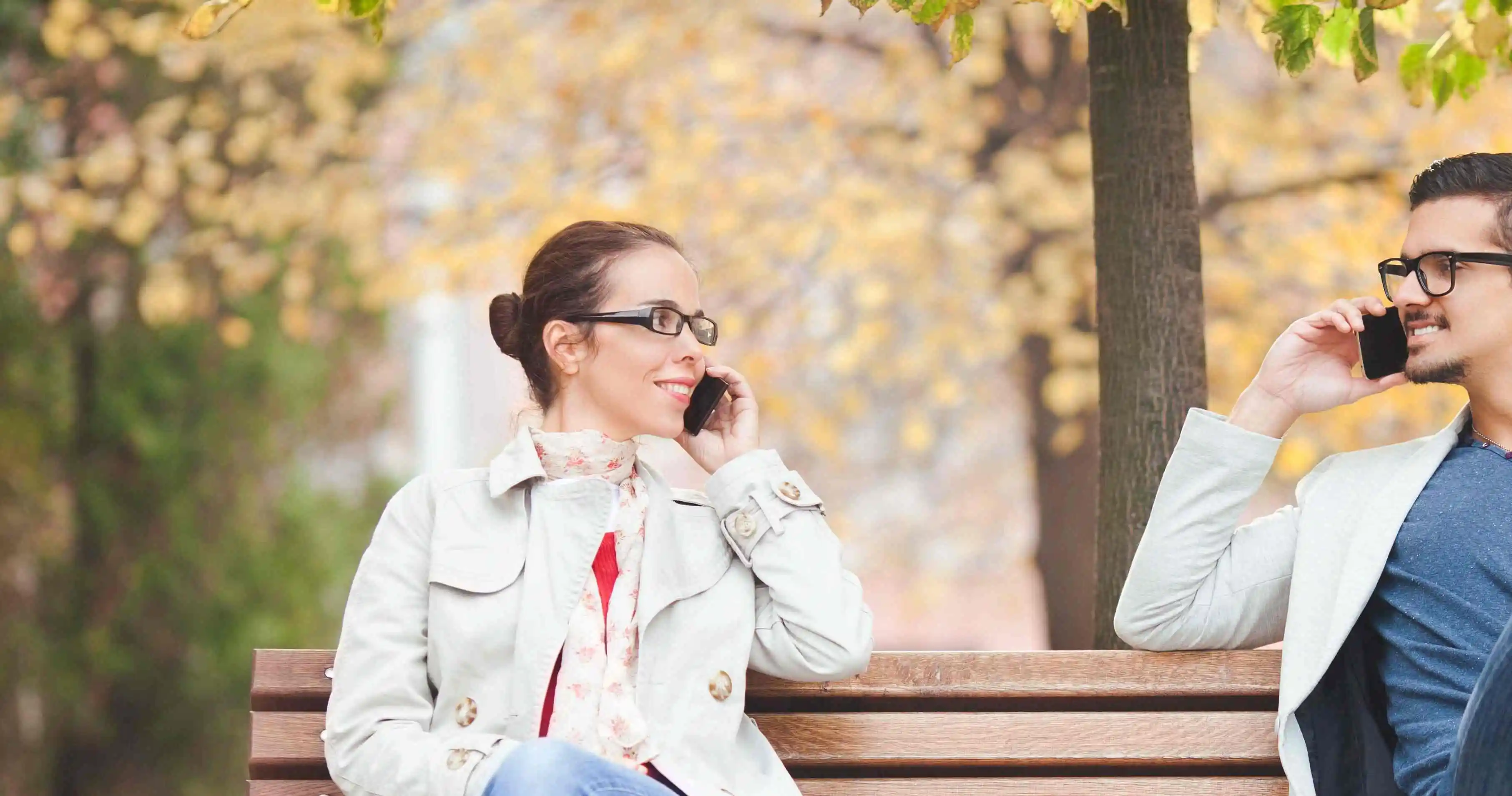 Image of a man making a phone call outdoors