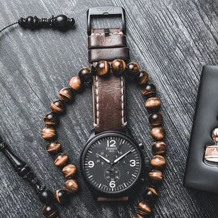 Summit Explorer Crystal-Accent White Leather Strap Watch